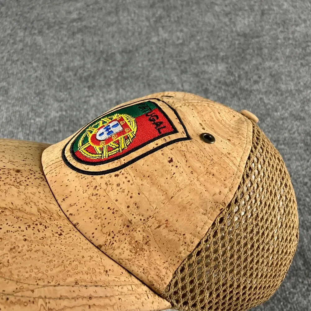 Portugal Cork Hat Embroidered‎ Cap Natural Cork One Size Cotton